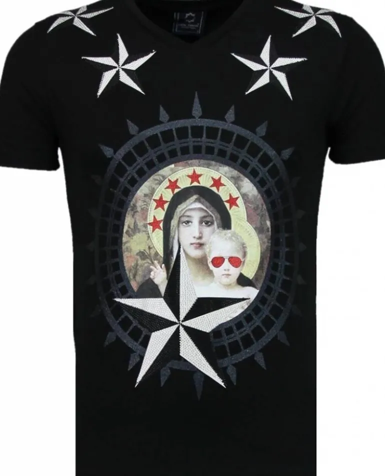 T-shirt Heren - Holy Mary - Zwart