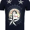 T-shirt Heren - Holy Mary - Blauw