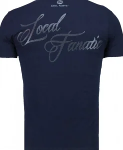 T-shirt Heren - Holy Mary - Blauw