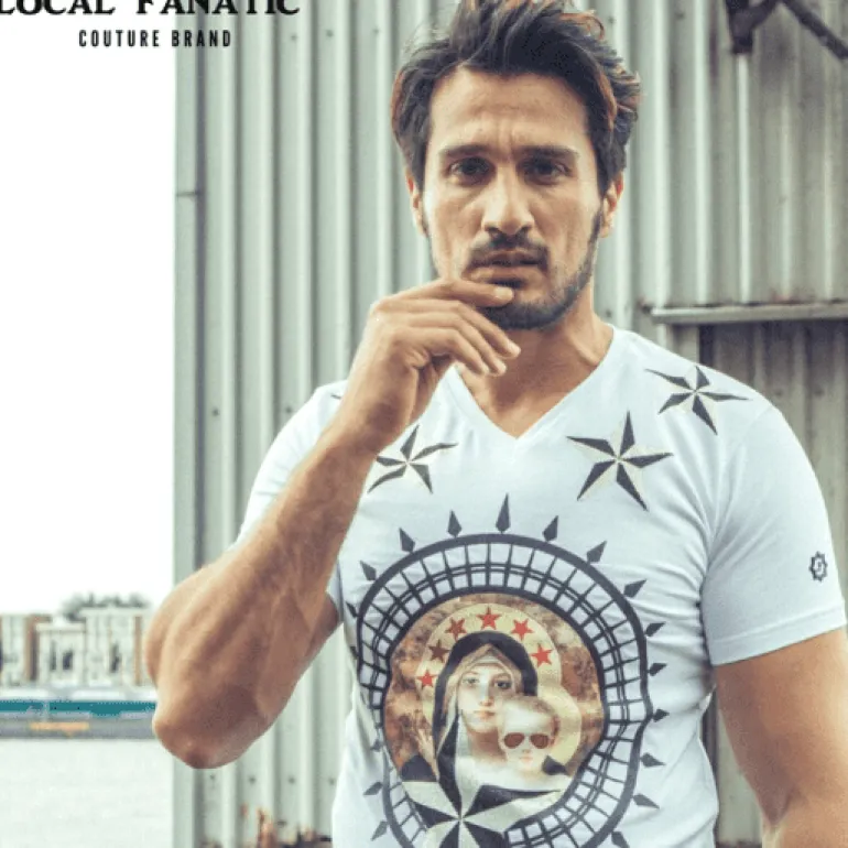 T-shirt Heren - Holy Mary - Wit