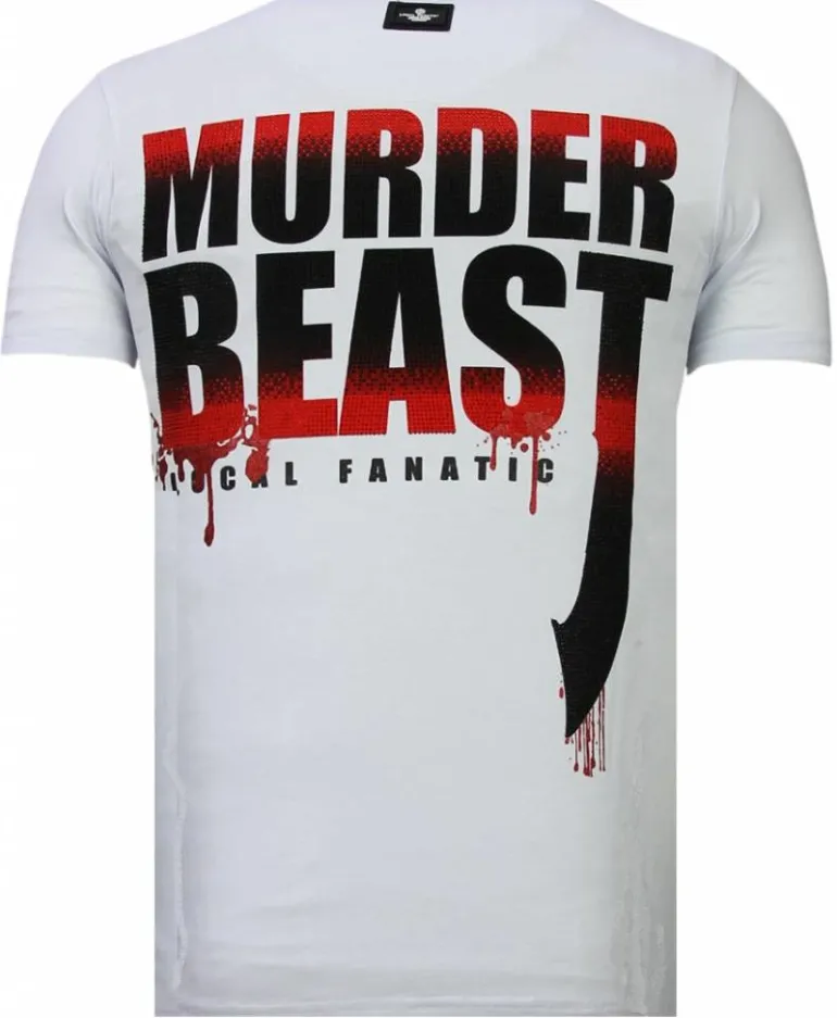 T-shirt Heren - Hunter Duck - Wit