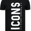 T-shirt Heren - ICONS Vertical - Blauw
