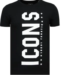 T-shirt Heren - ICONS Vertical - Blauw