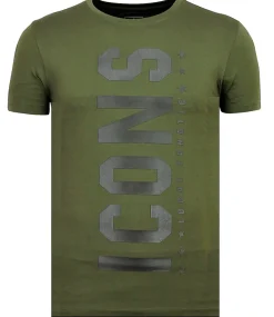 T-shirt Heren - ICONS Vertical - Groen