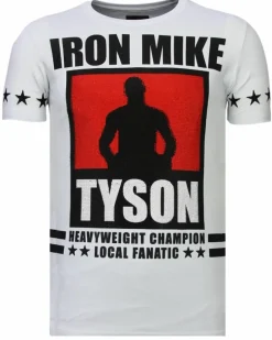 T-shirt Heren - Iron Mike Tyson - Wit