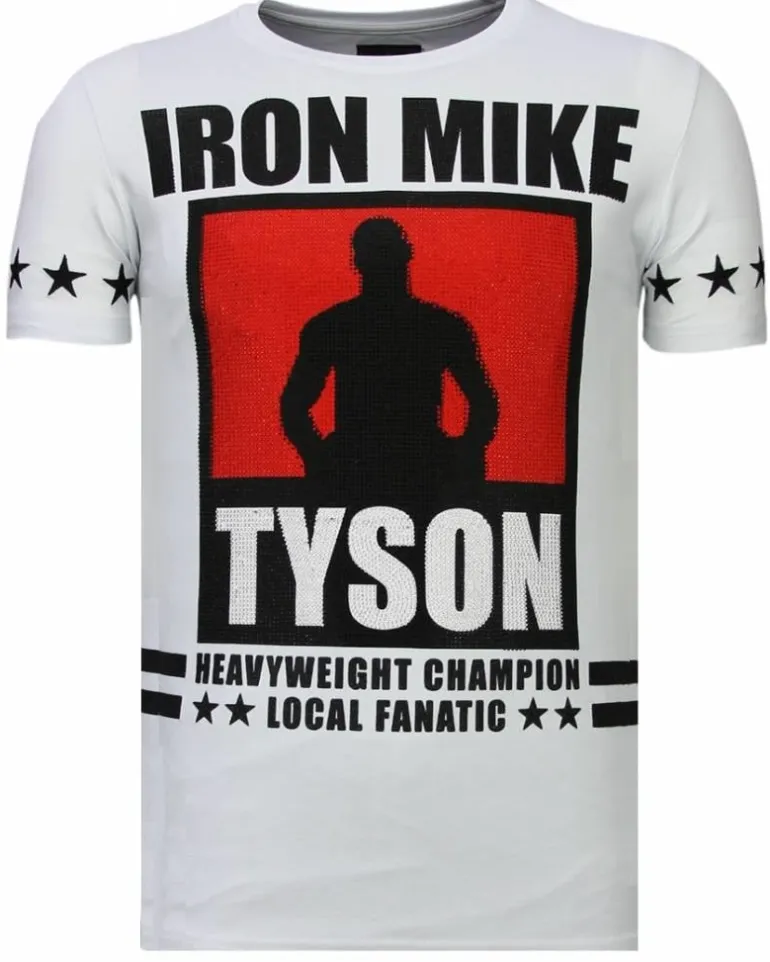 T-shirt Heren - Iron Mike Tyson - Wit