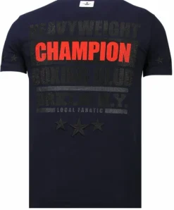 T-shirt Heren - Iron Mike Tyson - Blauw