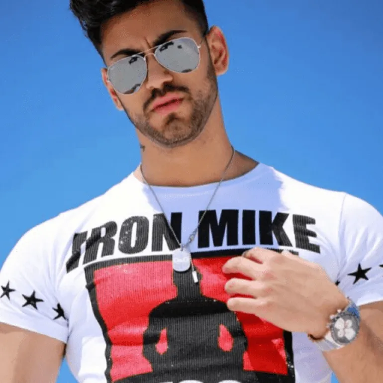 T-shirt Heren - Iron Mike Tyson - Wit