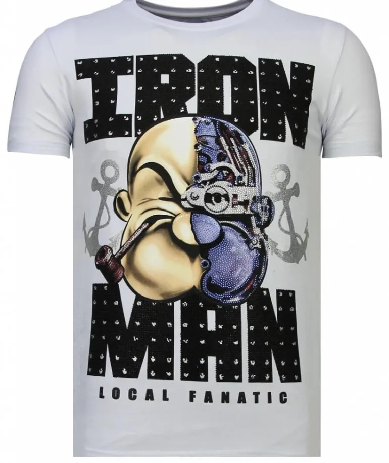T-shirt Heren - Iron Man - Wit