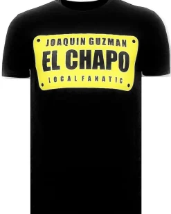T-shirt Heren - Joaquin Guzman El Chapo - Zwart