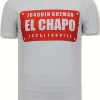T-shirt Heren - Joaquin Guzman El Chapo - Wit