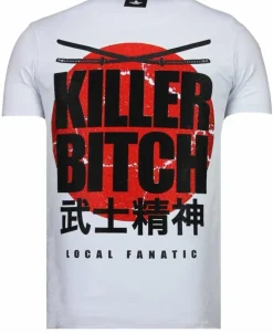 T-shirt Heren - Killer Bitch - Wit