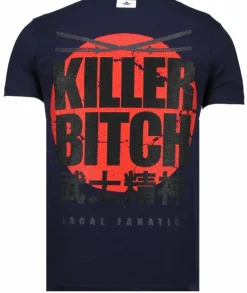 T-shirt Heren - Killer Bitch - Blauw