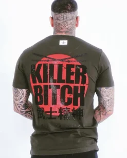 T-shirt Heren - Killer Bitch - Groen