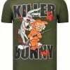 T-shirt Heren - Killer Bunny - Groen
