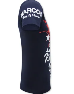 T-shirt Heren - King Pablo Escobar - Blauw