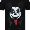T-shirt Heren - Kiss My Mickey - Zwart