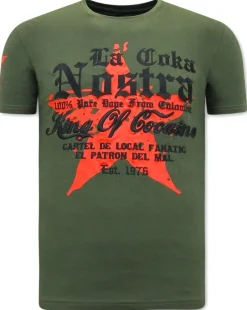 T-shirt Heren - La Coka Nostra - Groen