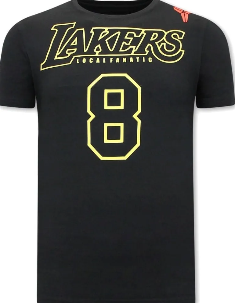 T-shirt Heren - Lakers Bryant 8 - Zwart