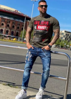 T-shirt Heren - Los Jefes De Narcos - Groen