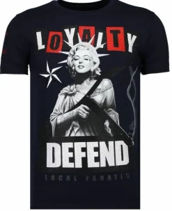 T-shirt Heren - Loyalty Marilyn - Blauw
