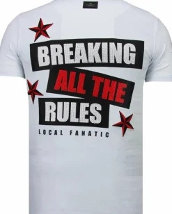 T-shirt Heren - Marilyn Rockstar - Wit