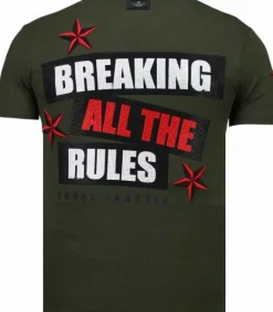 T-shirt Heren - Marilyn Rockstar - Groen