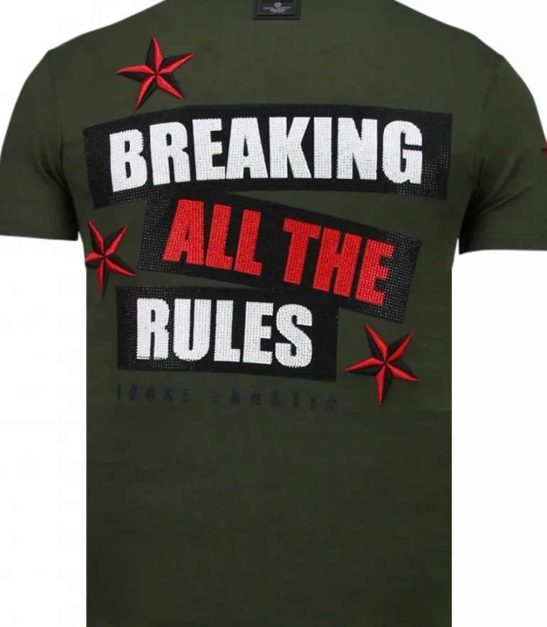 T-shirt Heren - Marilyn Rockstar - Groen