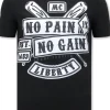T-shirt Heren - Mc No Pain No Gain 1% - Zwart