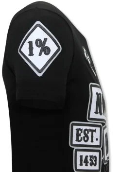 T-shirt Heren - Mc No Pain No Gain 1% - Zwart