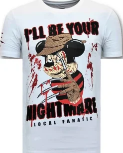 T-shirt Heren - Mickey Krueger - Wit