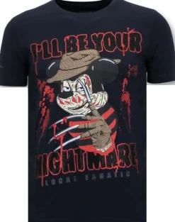 T-shirt Heren - Mickey Krueger - Blauw