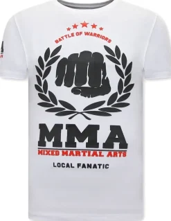 T-shirt Heren - MMA Fighter - Wit