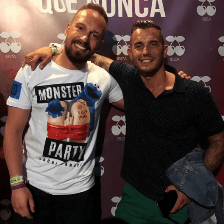 T-shirt Heren - Monster Party - Wit