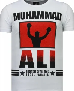 T-shirt Heren - Muhammad Ali - Wit