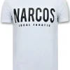 T-shirt Heren - Narcos - Wit