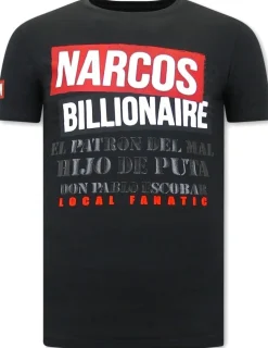 T-shirt Heren - Narcos Billionaire - Zwart