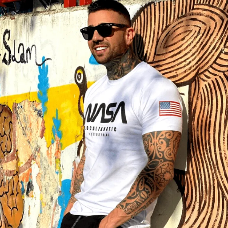 T-shirt Heren - NASA - Wit