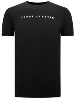 T-shirt Heren - Peace Cartoon - Zwart