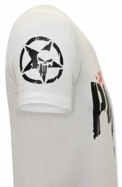 T-shirt Heren - Punisher - Wit