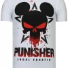 T-shirt Heren - Punisher Mickey - Wit