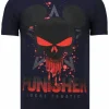T-shirt Heren - Punisher Mickey - Blauw