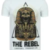 T-shirt Heren - Rebel Pharaoh - Wit