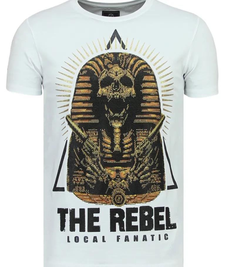 T-shirt Heren - Rebel Pharaoh - Wit