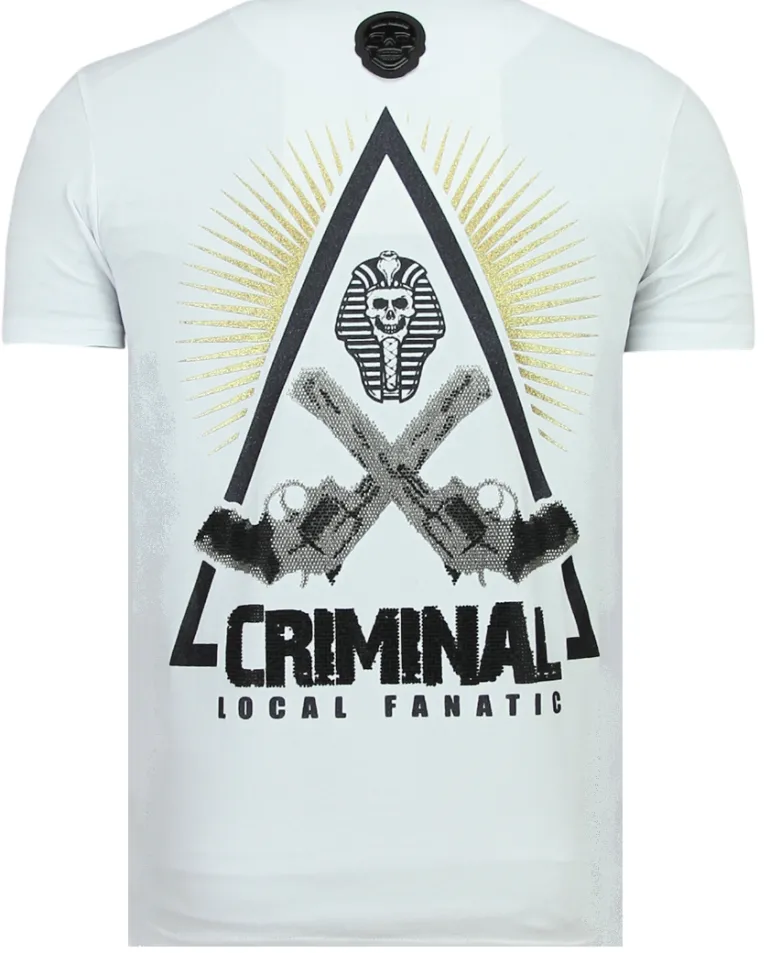 T-shirt Heren - Rebel Pharaoh - Wit