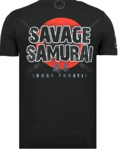 T-shirt Heren - Savage Samurai - Zwart