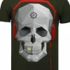 T-shirt Heren - Skull Beat - Groen