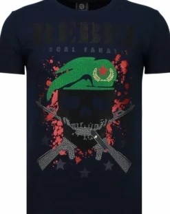 T-shirt Heren - Skull Rebel - Blauw