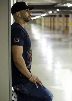 T-shirt Heren - Skull Rebel - Blauw