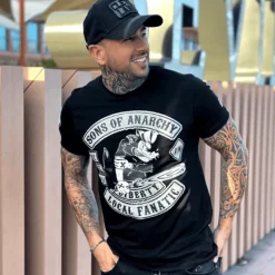 T-shirt Heren - Sons Of Anarchy - Zwart